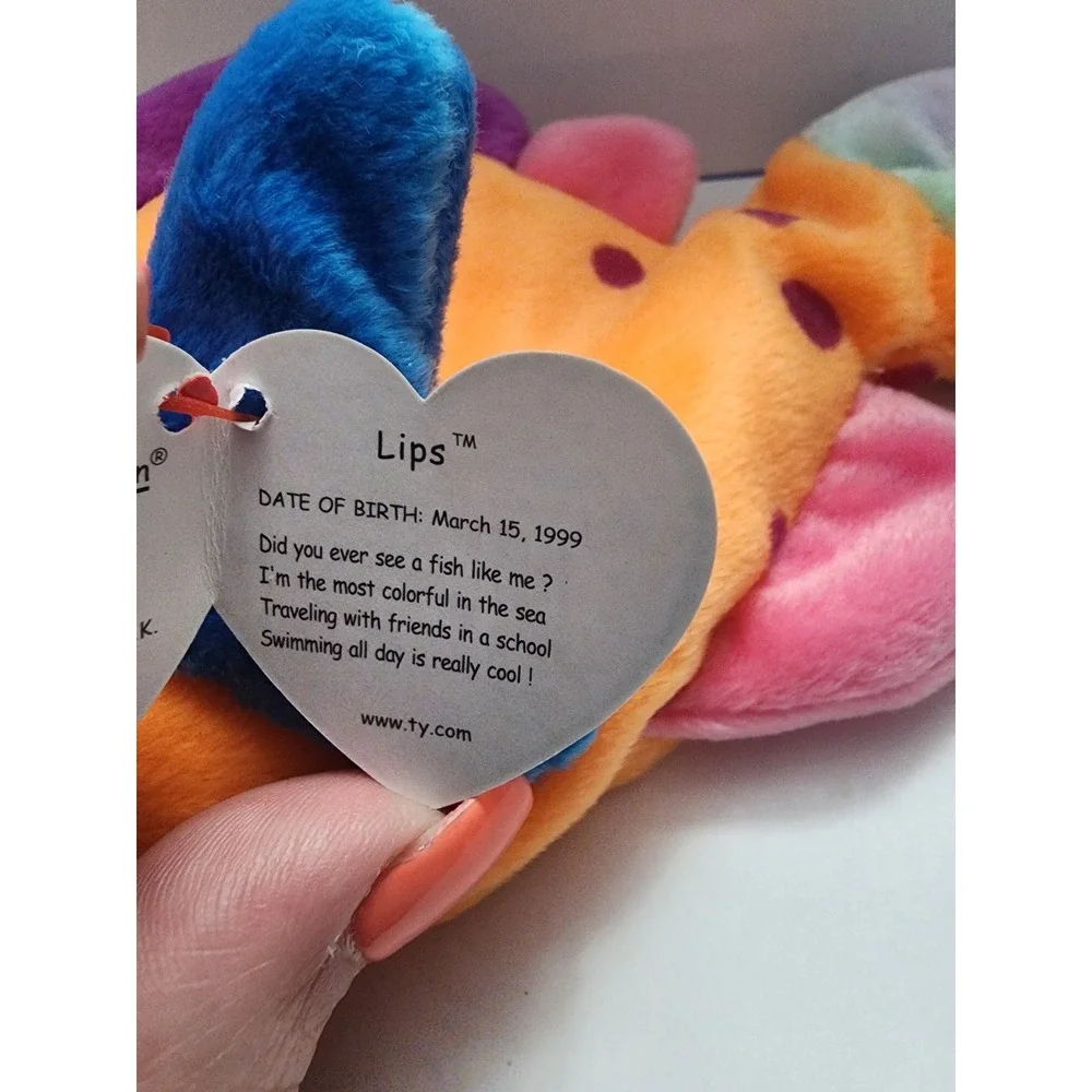 Ty Beanie Babies Lips‎ The Fish March 15 1999